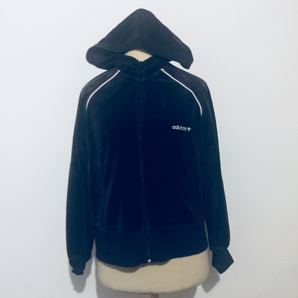 Adidas Women’s Large velvet charcoal hoodie